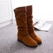 2021 Autumn New High Tube Martin Boots Velvet Suede Round Toe Slimming Women's Shoes_vogvips.com