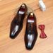 Leather shoes Men's first layer cowhide business formal leather Brock carved British vintage wedding suit shoes_vogvips.com