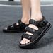 A Pair Of Fashionable Summer Simple Breathable Sandals, Wear-Resistant, Lightweight, Casual, Beach-Ready, Versatile_vogvips.com