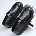 Euro Step Brand New Lazy Business Casual Shoes Men's Loafers Thick Sole Versatile Genuine Leather Breathable Moccasins_vogvips.com