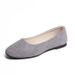 2025 Spring Autumn Square Toe Fashion Flat Korean Style Suede Shallow Mouth Single Women Shoes Large Size Foreign Trade_vogvips.com