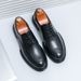 Business British Style Korean New Height Increasing Thick Sole Lace-up White Leather Men's Shoes_vogvips.com