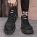 European Warm Series Leather Autumn Winter New Style Yellow Fashion Thick Sole Height Increasing Outdoor Sports Motorcycle Martin Men's Boots_vogvips.com