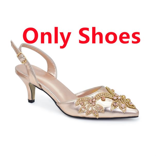 Shallow mouth pointy Champagne party toasting Dress Sandals Slim heels plus size rhinestones bridal shoes shoe bag set_vogvips.com