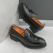 Men's Fashion Slip-On Casual Leather Men Spring Autumn New Thick-Soled British Style Tassel Trendy Shoes_vogvips.com