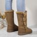2024 Autumn Winter Long Tube For Women Fashion Sheepskin Thickened Fleece Lined Warm Shoes Thick Sole Snow Cotton Boots_vogvips.com