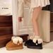Snow Boots With Fleece Lining, Warm Non-Slip, Suitable For Home And Outdoor Wear, 2025 Winter New Style, Women's_vogvips.com
