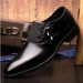 Men's Formal Dress British Vintage Pointed Head Men's Trend Wipe Color Breathable Casual Bright Leather Business Wedding Shoes Single Leather Shoes_vogvips.com