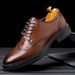 Euro Step Genuine Leather Formal Business Men's British Brogue Casual Korean Style Versatile Groom Wedding Shoes_vogvips.com
