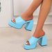 Independent Website Foreign Trade 2021 New Model Open-toe Square Toe Chunky Heel Sandals European And American Style_vogvips.com