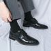 Large Size Fashion Photography Leather Business Casual Office Formal British Style Men's Wedding Shoes_vogvips.com