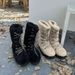 Fashion Versatile Furry Lace-up Boots For Women 2025 New Thick Sole Heightening Fleece Lined Thickened Warm Northeast_vogvips.com