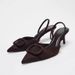 2026 Early Spring New Model Women's Shoes With Square Buckle, Closed-toe, Open-back, Shallow Sandals, Brown Pointed-toe_vogvips.com