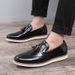 New men's casual shoes a slip-on business dress Brock fringe leather shoes_vogvips.com