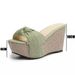 Fashionable Poe Heel Fish Mouth Slippers For Women Summer Large One Bow Women's Shoes 43 Sandals_vogvips.com