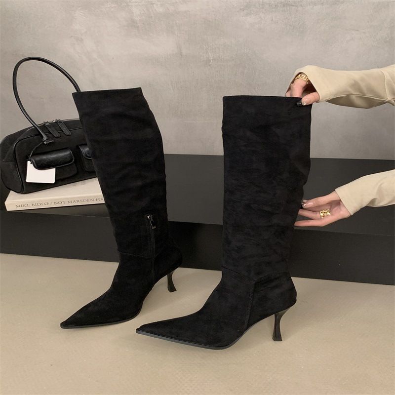 French Retro Simple One Shoe Three High Heel For Women Spring And Autumn Outdoor Wear Hot Girl Style Versatile Slim_vogvips.com