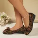 Leopard Print Bow On Soft Sole Single Fashion Shallow Mouth Non Slip Low Heel Shoes For Women 260104_vogvips.com