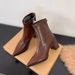 26ss For Pointed Toe Women Autumn Winter New High Heel Elegant Socialite Fashion Trendy Short Boots This Year_vogvips.com