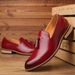 Men's Tassel Slip On Leather Loafers Two Tone Sole Formal Dress Shoes Low Heel Wedding Business Smart Casual Office Shoes_vogvips.com