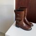 Soft Leather~Comfortable High Tube Round Toe~2024 New Over-the-Knee Knight With Belt Buckle British Style Martin Boots_vogvips.com