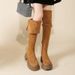 Fall/Winter New Over-the-Knee Boots Slim-Fit Suede Women's Style Long-Legged Chunky-Heeled Boots_vogvips.com