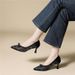 Elegant Commuting Women's Pointed Toe, 2026 Early Spring Single Shoes With Mesh Embroidery, Butterfly Rhinestones, And_vogvips.com