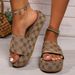 Women's Plus Size Slippers Round Toe Floral Print Lightweight One Strap Design For Outdoor Use_vogvips.com