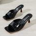 Women's Patent Leather High Heeled Sandals British Style Square Toe Stiletto Heel Plus Size Slippers Summer_vogvips.com