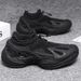 Black Warrior Men's Muscle Training Sneakers Breathable Knitted Casual Fashion Dad Shoes Sports Running Lightweight Comfort_vogvips.com