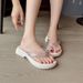 Herringbone Flip Flop Women's Instagram Trendy Thick Soft Sole Clip EVA Outdoor Internet Celebrity Casual Matching_vogvips.com