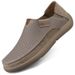 Fashionable Loafers 2026 Summer New Breathable Hollow Leather Men's Slip-on Casual Soft-soled Shoes Cross-border_vogvips.com