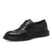 Euro Step Brogue Trendy Korean Style Men's Formal Business Casual Work Wedding Black Leather Shoes Men 1106_vogvips.com