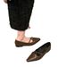 Low Heel Pointed Toe Black Single Women 2025 New Summer Flat French Style Spring Autumn Mary Jane Small Leather Shoes_vogvips.com