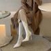 Internet Celebrity Slim 2025 European And American New Style Autumn Winter Square Toe High Heels Short Women Thin Heel_vogvips.com