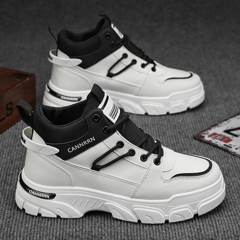 Autumn Men's High-Top Martin Boots, Trendy Versatile Work Shoes For Construction, Non-Slip Casual Short Boots_vogvips.com