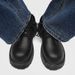 ShoeVault Derby Shoes For Men, Thick Sole, Height Increasing, Black, Retro British Style, Chunky Martin Boots, Low Top, Workwear_vogvips.com