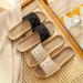 Women's Lace Hollow-Out Linen Home Slippers, Indoor Non-Slip_vogvips.com