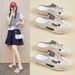 Half-trust Dad Shoes Female Student Casual Shoes Mesh Breathable Heightening Shoes_vogvips.com
