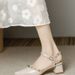Backless Open-toe Sandals For Women 2025 Summer New Rivet High-end Niche French Style Pointed Toe Chunky Heel High Heels_vogvips.com