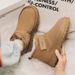 Men's Shoes Snow Boots Men's Winter New Warm Cotton Shoes Thick Sole Heightening Bread Shoes Non Slip Slip On Shoes Short Plush_vogvips.com