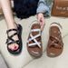 French-style Vintage Cross-strap Thick-soled Sandals Women, New Summer 2026, Elegant Fairy Style, Suitable For Pairing_vogvips.com