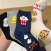MW Cookie Biscuit For Men And Women, Mid-Calf Socks, Korean Dongdaemun Cute Cartoon Internet Celebrity Style Trendy Pure_vogvips.com