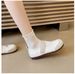 Leather Mary Jane For Women 2025 Spring Autumn New Flat Soft Sole Velcro Comfortable Fashion Versatile Casual Shoes_vogvips.com