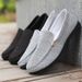 Spring And Autumn Slip-on Loafers, Korean-style Old Beijing Cloth Men's Casual Shoes, Breathable Work Shoes For Men_vogvips.com