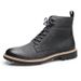 Vintage boots for men with mid-top gray work boots for men_vogvips.com