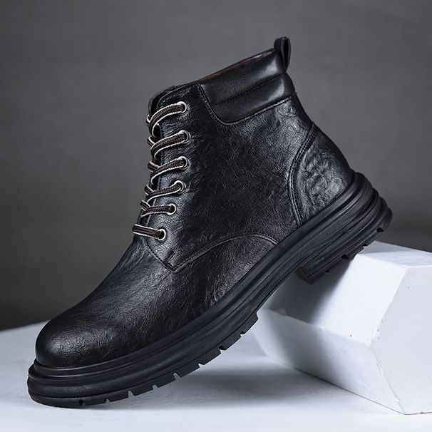 Men's Shoes Martin Boots Men's Wind Platorm Shoes Men's Leather Boots_vogvips.com