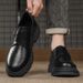 2025 Spring Summer New Breathable Slip-On Wedding Groom Men's Casual Leather Shoes British Style Formal_vogvips.com