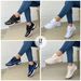 Large size sports shoes women's autumn color matching women's casual comfortable single shoes_vogvips.com