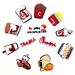 12-piece Cartoon Burger Fried Chicken Shoes Floral Decoration Buckle Personalized DIY Student Garden Shoe Buckle Accessories_vogvips.com