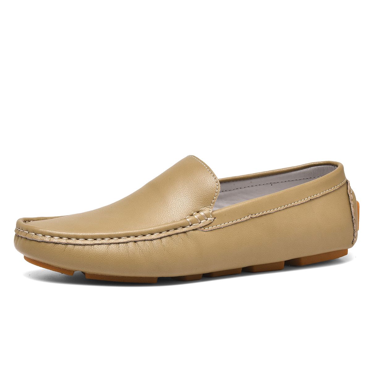 Live Broadcast Genuine Leather Plush Moccasins Trendy Casual Leather Shoes Cowhide Slip-On Driving Fashion Shoes Large S_vogvips.com